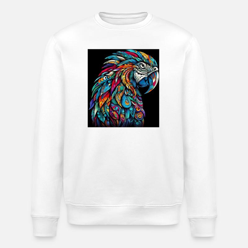 Papagei - Stanley/Stella Unisex Bio-Sweatshirt ROLLER - Weiß
