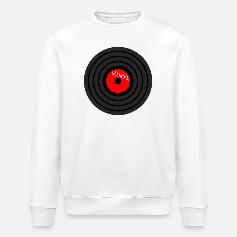 Vinylkreis Retro Red-Label - Stanley/Stella Unisex Bio-Sweatshirt ROLLER - Weiß