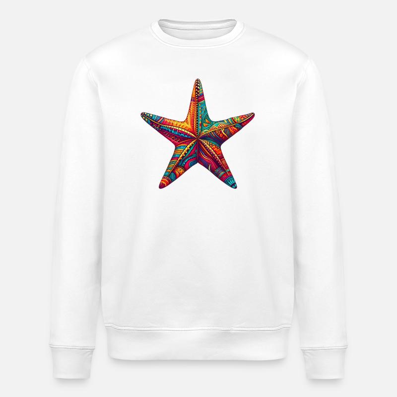Étoile de mer - Sweat bio ROLLER Stanley/Stella Unisexe - blanc