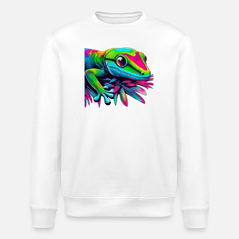 Gecko - Stanley/Stella Unisex Bio-Sweatshirt ROLLER - Weiß