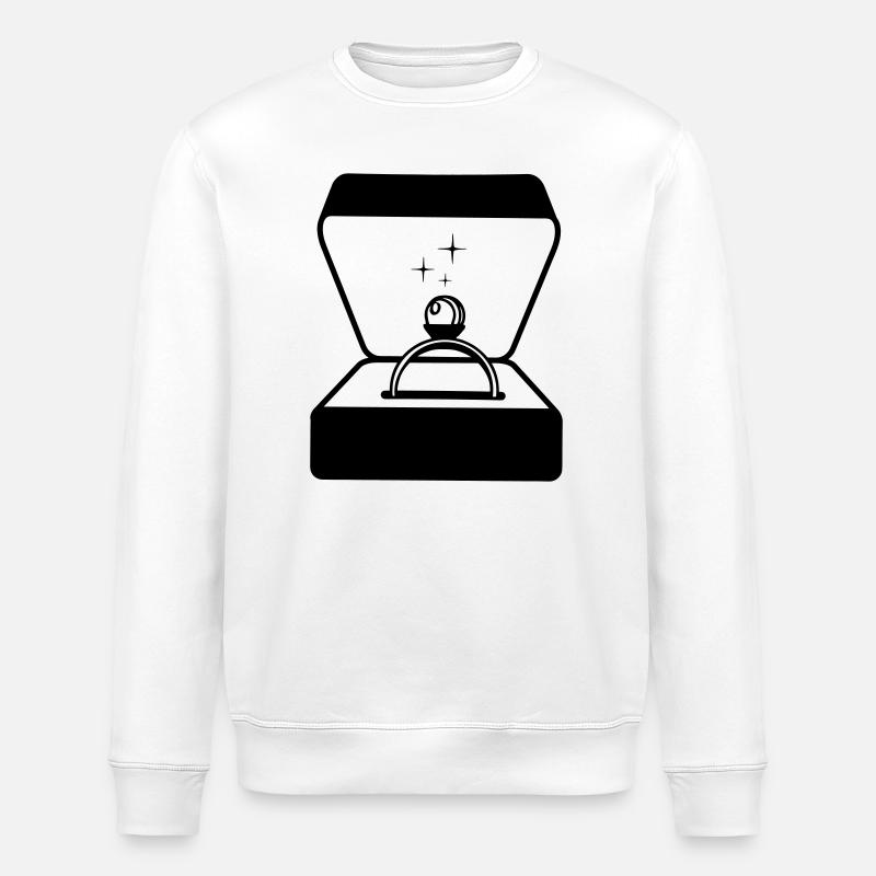 Ring mit Perle in Box - Stanley/Stella Unisex Bio-Sweatshirt ROLLER - Weiß