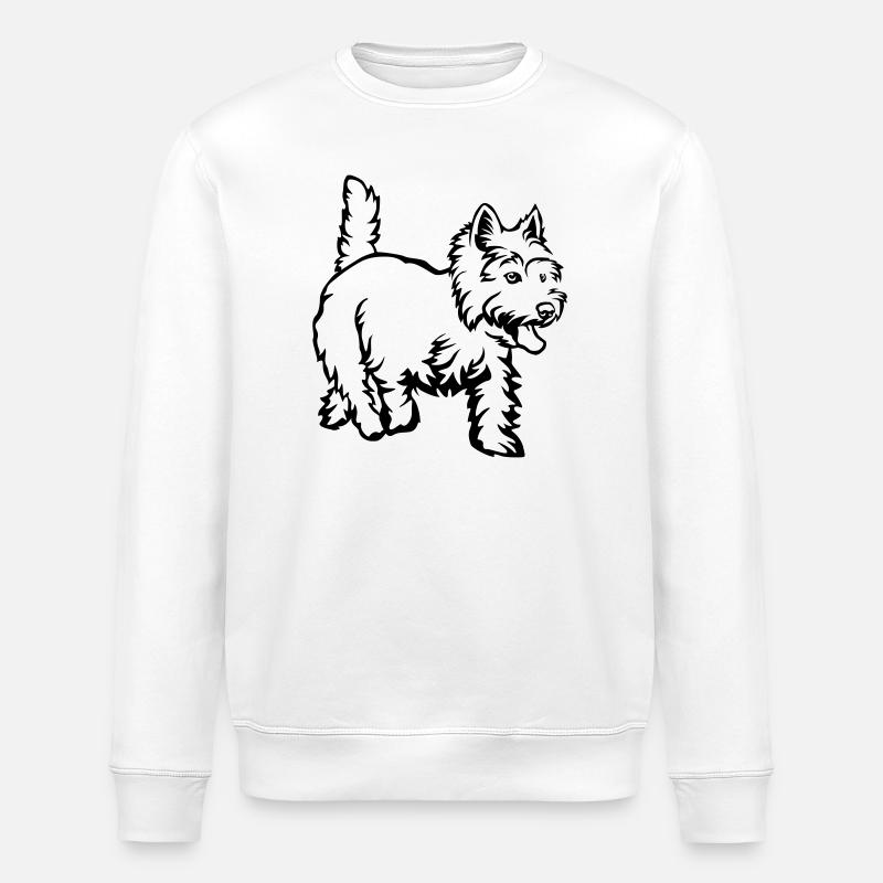 West Highland Terrier - Sweat bio ROLLER Stanley/Stella Unisexe - blanc