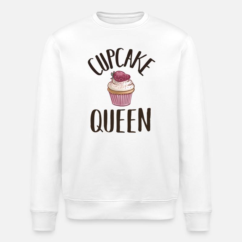 Cuisson de cupcakes Queen pour Baker - Sweat bio ROLLER Stanley/Stella Unisexe - blanc