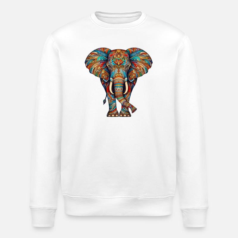 Elefant - Stanley/Stella Unisex Bio-Sweatshirt ROLLER - Weiß