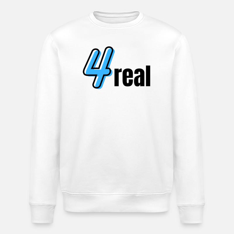 Neon Vier Typografie - Stanley/Stella Unisex Bio-Sweatshirt ROLLER - Weiß