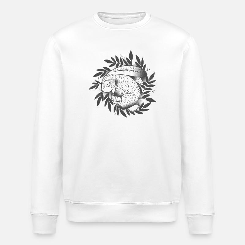 Niedlicher Hase - Stanley/Stella Unisex Bio-Sweatshirt ROLLER - Weiß