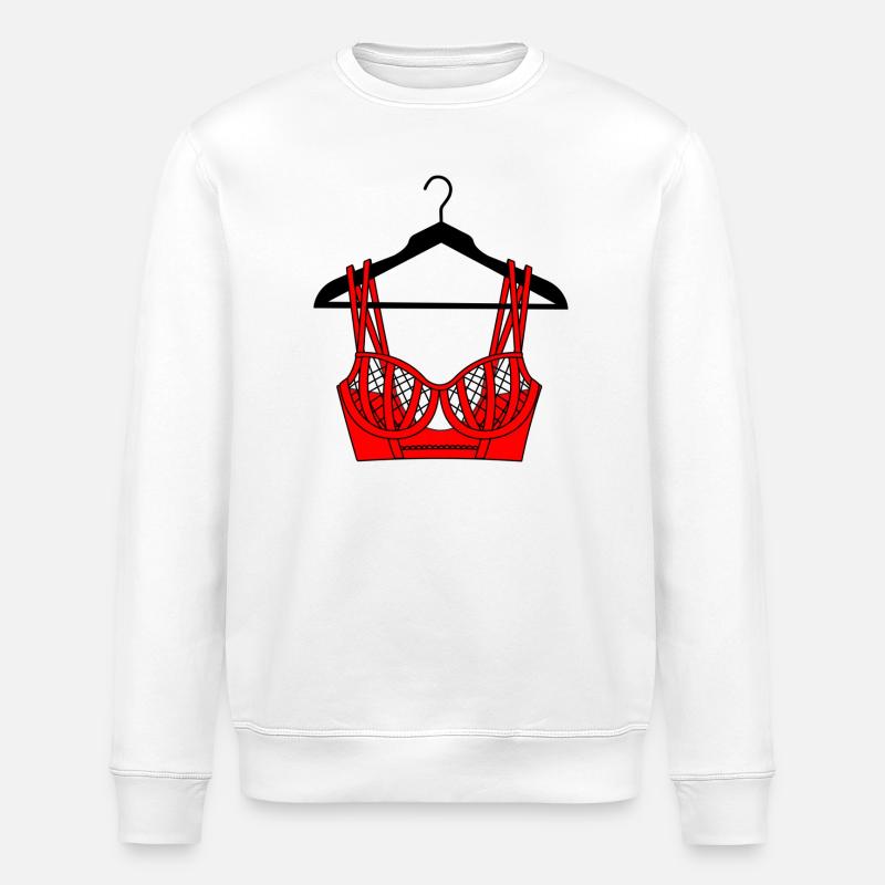 Soutien-gorge rouge à cintre - Sweat bio ROLLER Stanley/Stella Unisexe - blanc