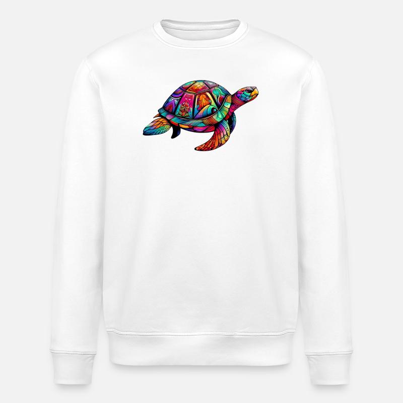 Meeresschildkröte - Stanley/Stella Unisex Bio-Sweatshirt ROLLER - Weiß