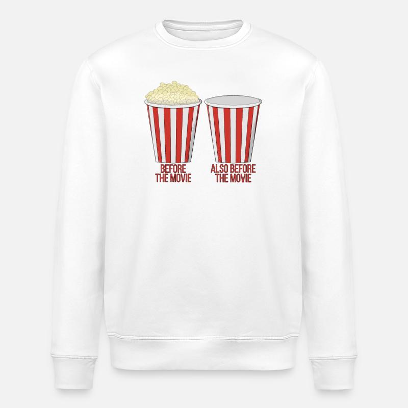 Popcorn im Kino - Stanley/Stella Unisex Bio-Sweatshirt ROLLER - Weiß