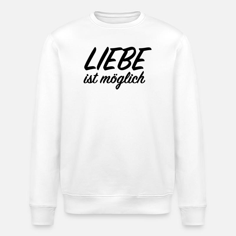 Liebe ist möglich - Stanley/Stella Unisex Bio-Sweatshirt ROLLER - Weiß
