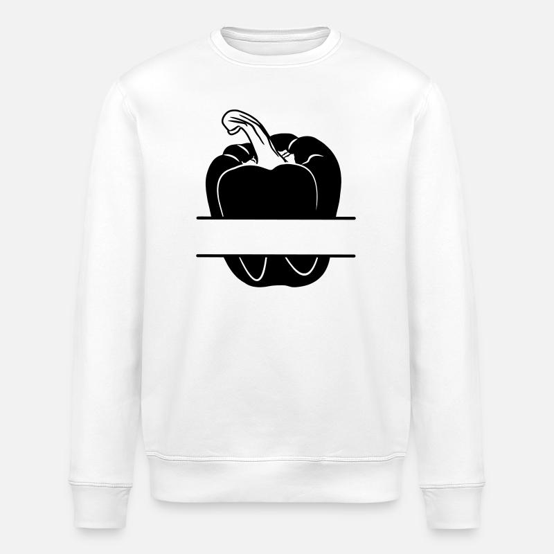 Paprika transparent shadow image - Stanley/Stella ROLLER Unisex Organic Sweatshirt - white