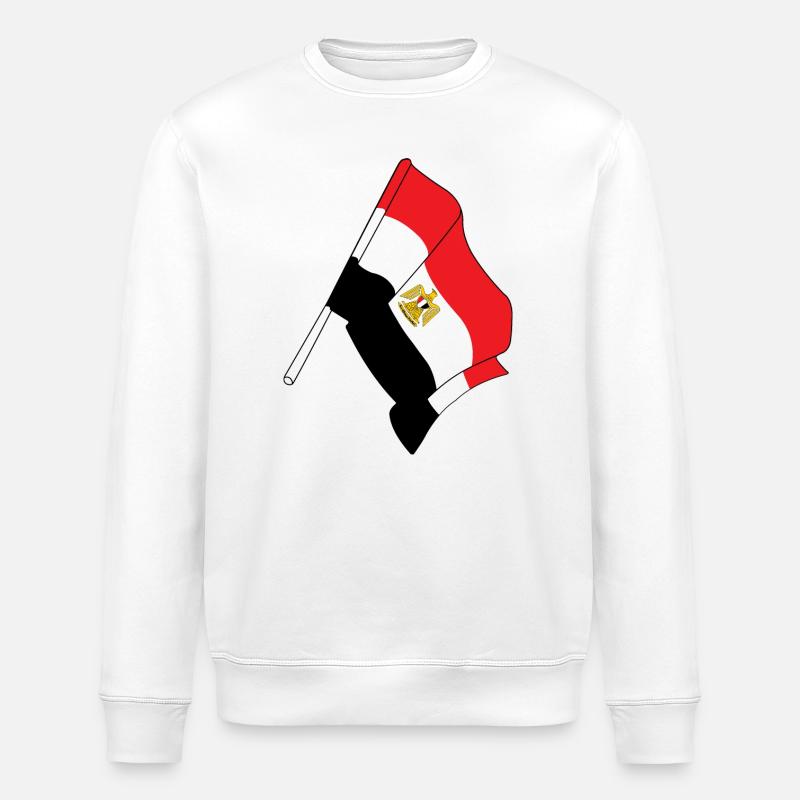 Drapeau : Égypte - Sweat bio ROLLER Stanley/Stella Unisexe - blanc