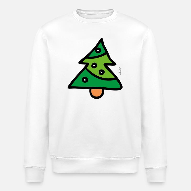 Minimalist Candy Tree - Stanley/Stella ROLLER Unisex Organic Sweatshirt - white
