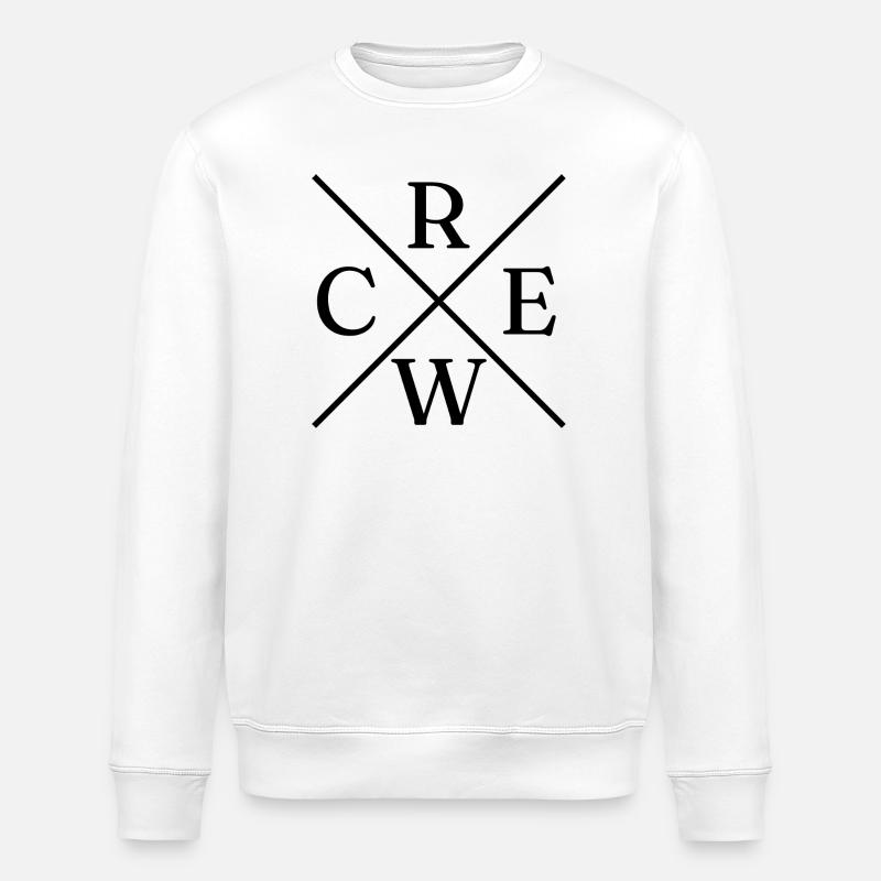 Crew Sign Cross - Stanley/Stella Unisex Bio-Sweatshirt ROLLER - Weiß