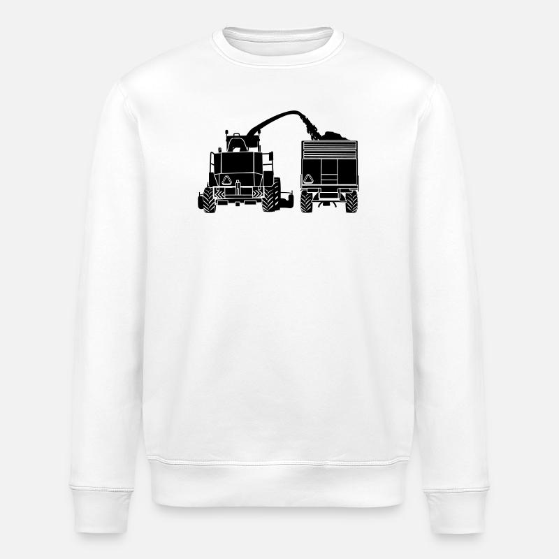 Hachoir à maïs - Sweat bio ROLLER Stanley/Stella Unisexe - blanc