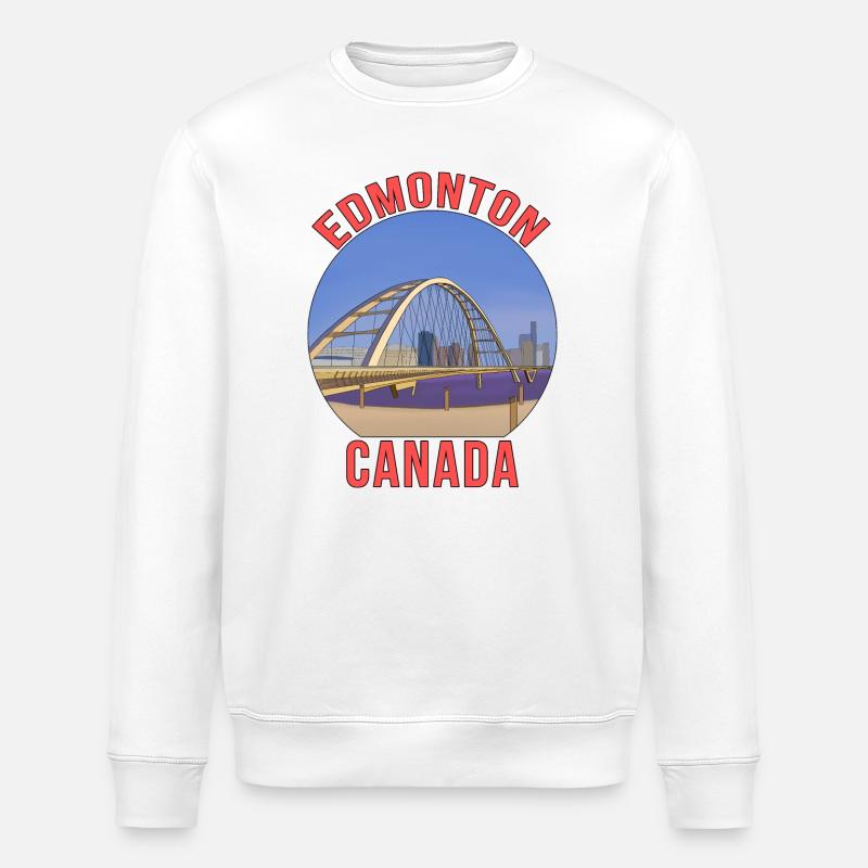 Edmonton Canada - Stanley/Stella ROLLER Unisex Organic Sweatshirt - white