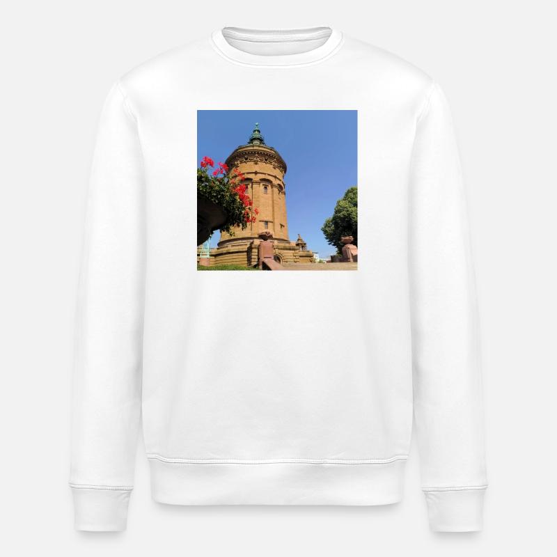 WASSERTURM MANNHEIM - Stanley/Stella Unisex Bio-Sweatshirt ROLLER - Weiß