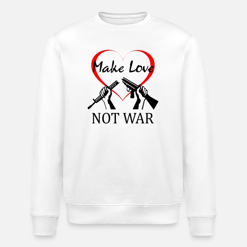 Against War - Gegen Krieg - Stanley/Stella Unisex Bio-Sweatshirt ROLLER - Weiß