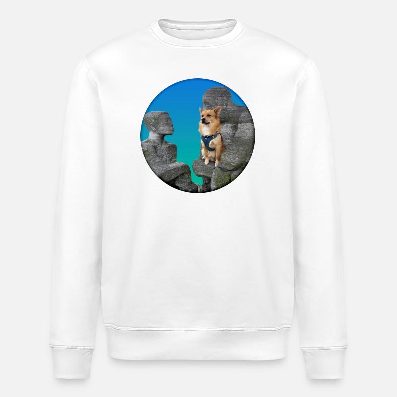 Mon chien est mon héros - Sweat bio ROLLER Stanley/Stella Unisexe - blanc