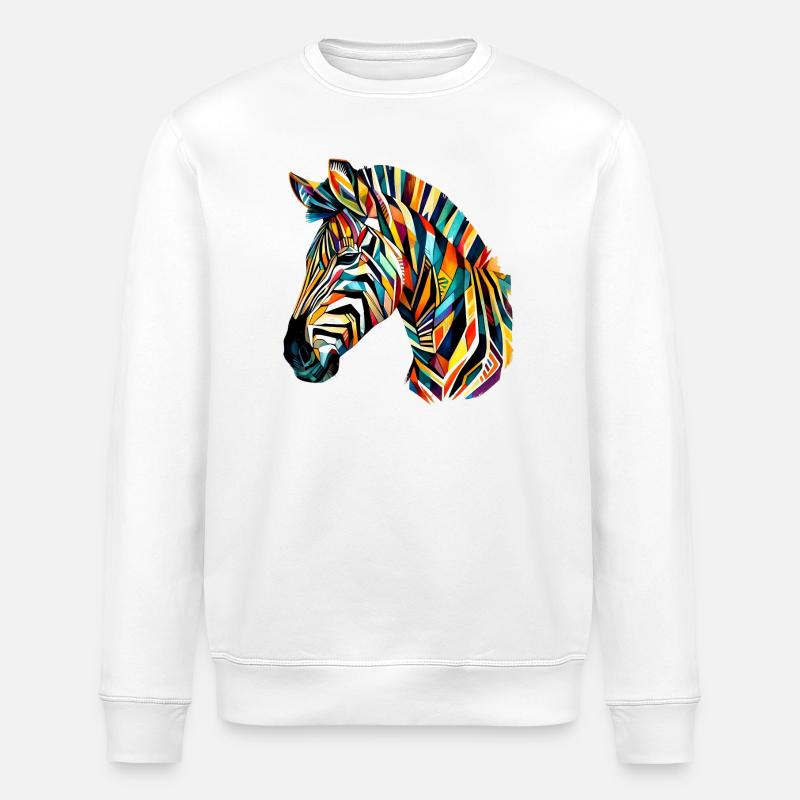 Zebra - Stanley/Stella Unisex Bio-Sweatshirt ROLLER - Weiß