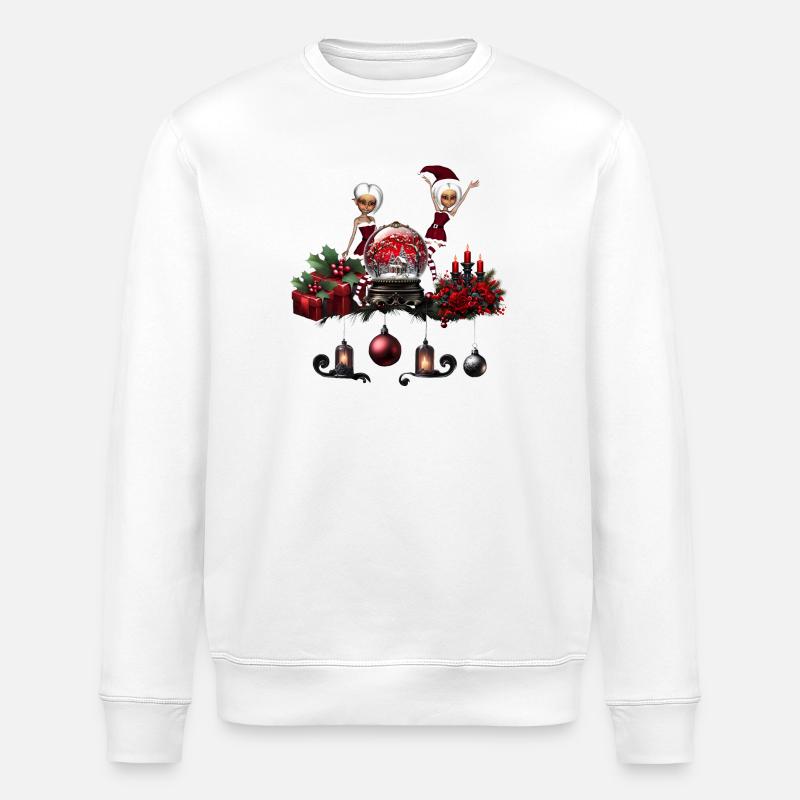 Wunderbare dunkle Weihnachtszeit. - Stanley/Stella Unisex Bio-Sweatshirt ROLLER - Weiß