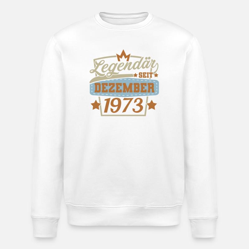Legendär seit Dezember 1973 Retro - Stanley/Stella Unisex Bio-Sweatshirt ROLLER - Weiß