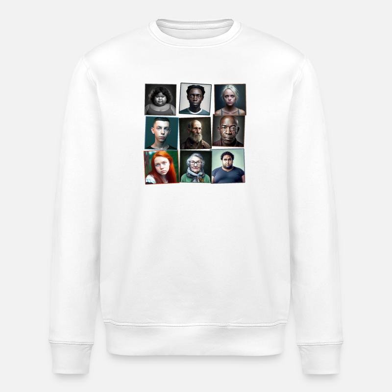 Super Gewöhnlich 03 - Stanley/Stella Unisex Bio-Sweatshirt ROLLER - Weiß