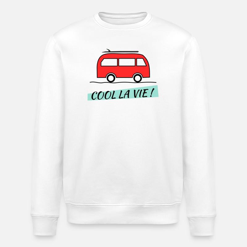 RETRAITE. BONNE RETRAITE. JOYEUSE RETRAITE - Sweat bio ROLLER Stanley/Stella Unisexe - blanc