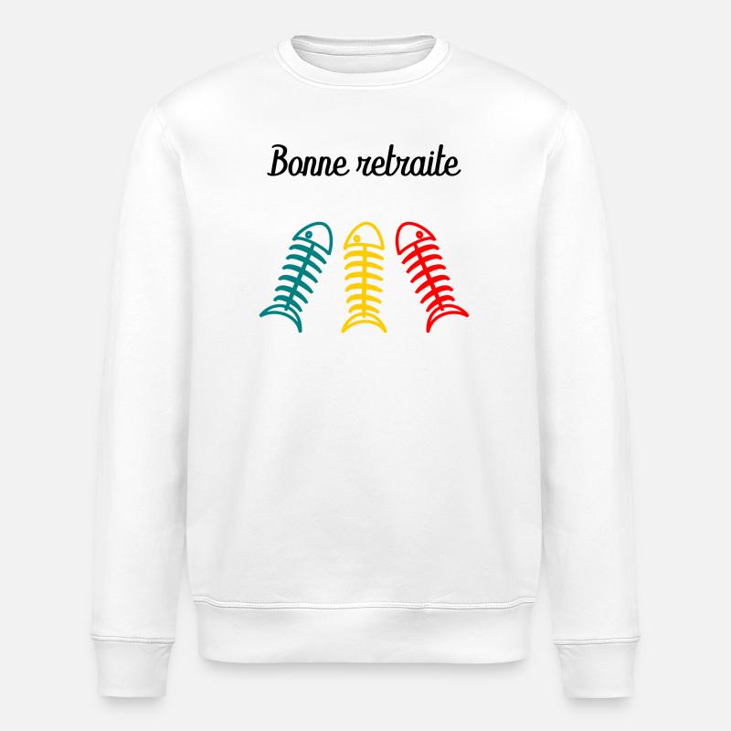 RETRAITE. BONNE RETRAITE. JOYEUSE RETRAITE - Sweat bio ROLLER Stanley/Stella Unisexe - blanc