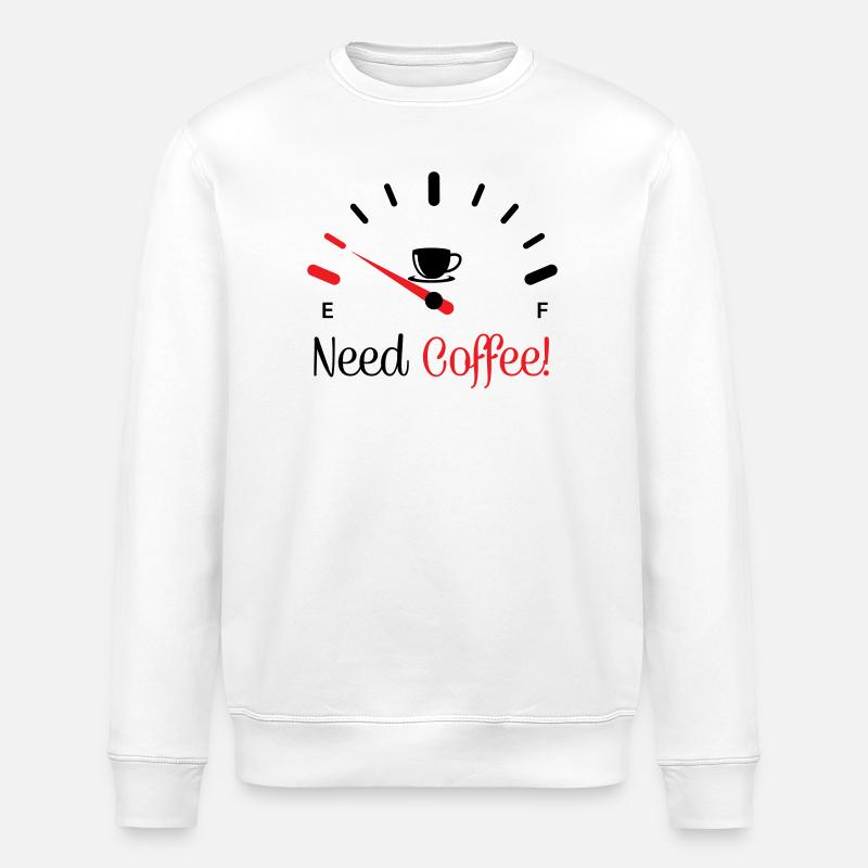 Brauche Kaffee 1 - Stanley/Stella Unisex Bio-Sweatshirt ROLLER - Weiß