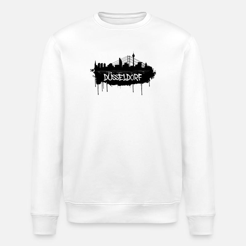 Düsseldorf Graffiti Skyline - Stanley/Stella Unisex Bio-Sweatshirt ROLLER - Weiß