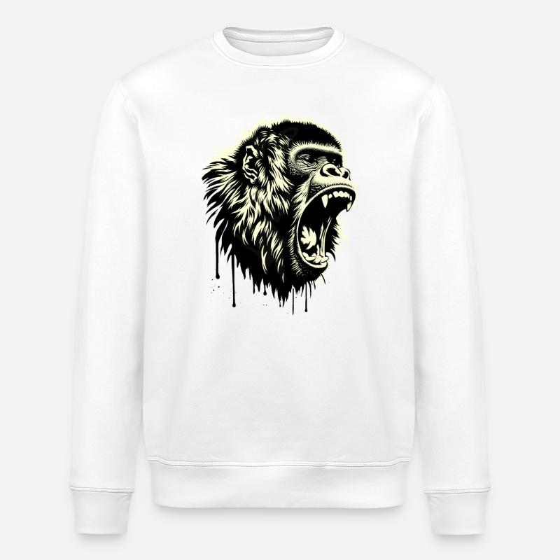 Auteur-compositeur-interprète Screaming Monkey - Sweat bio ROLLER Stanley/Stella Unisexe - blanc