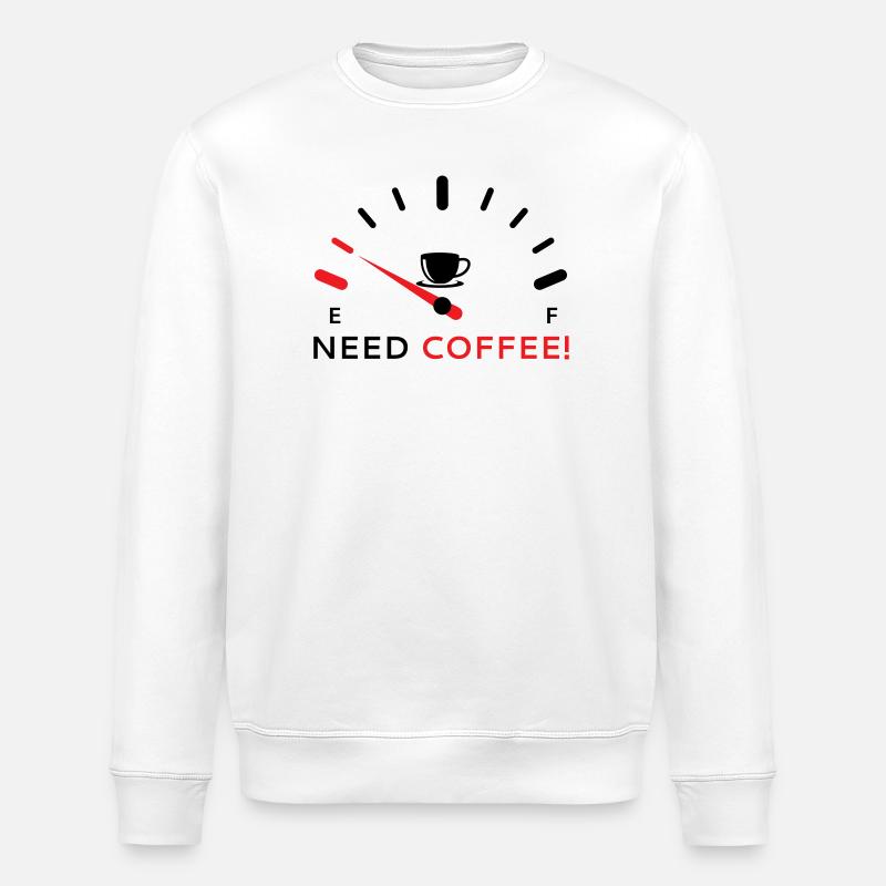 Brauche Kaffee 2 - Stanley/Stella Unisex Bio-Sweatshirt ROLLER - Weiß