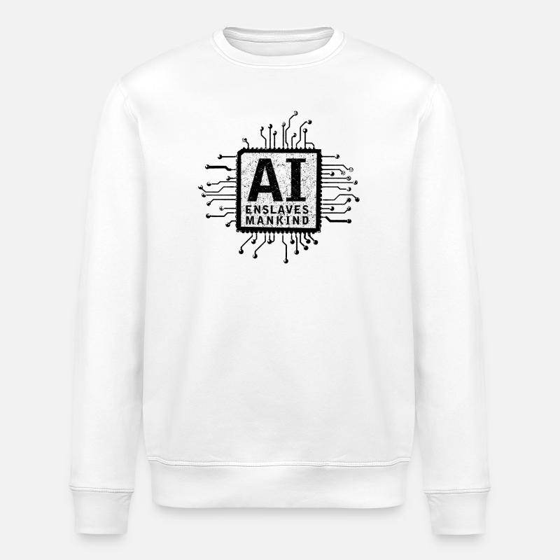 artificial intelligence - Stanley/Stella Unisex Bio-Sweatshirt ROLLER - Weiß