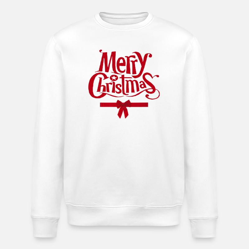 noël, joyeux Noël, Merry Christmas - Sweat bio ROLLER Stanley/Stella Unisexe - blanc