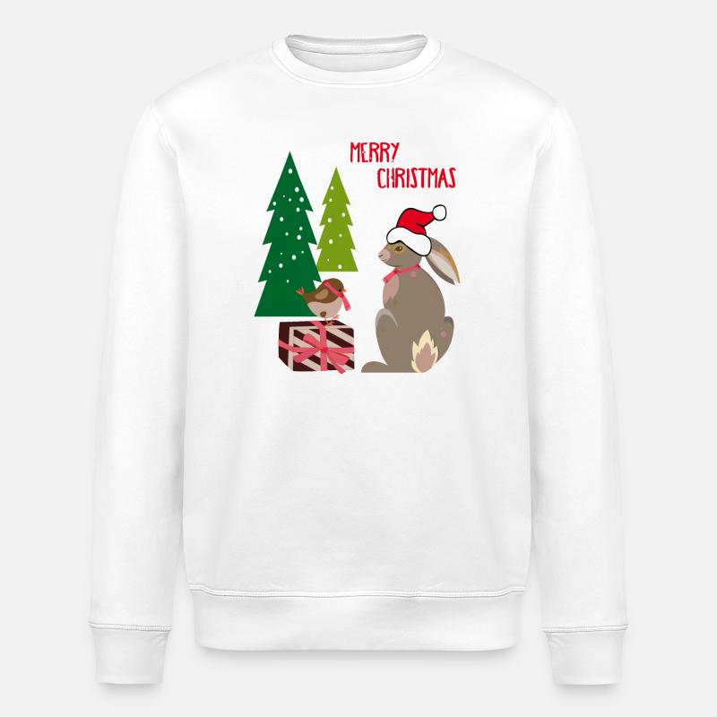 Merry Christmas - Stanley/Stella Unisex Bio-Sweatshirt ROLLER - Weiß