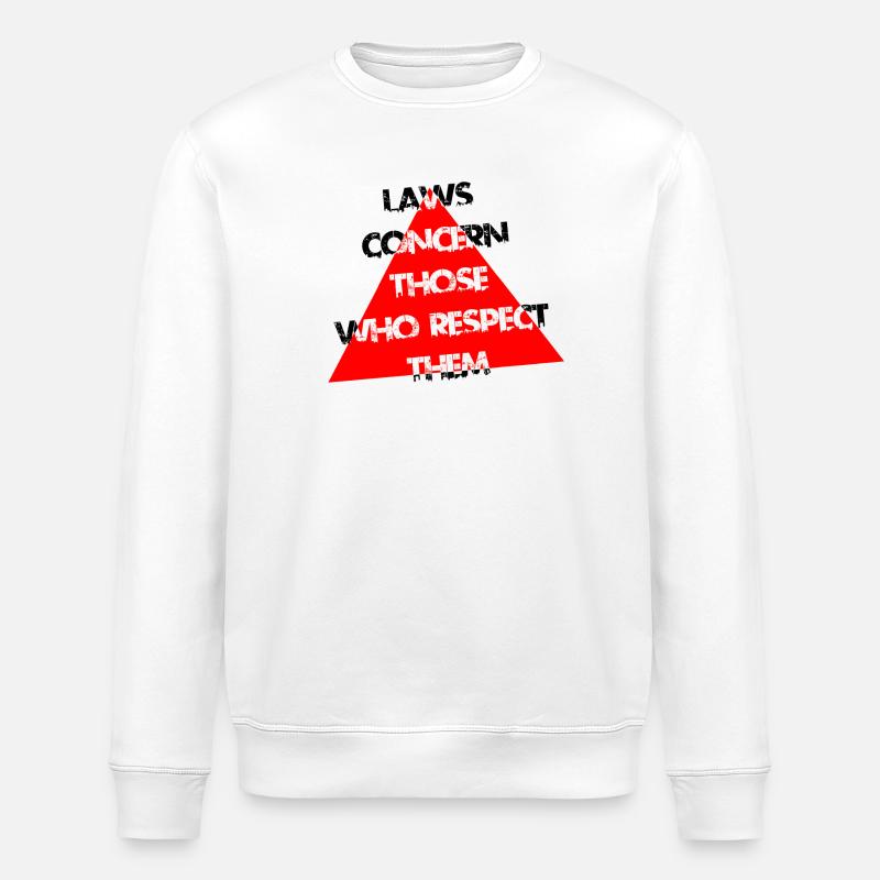 Red-Triangle-Nottypografie - Stanley/Stella Unisex Bio-Sweatshirt ROLLER - Weiß