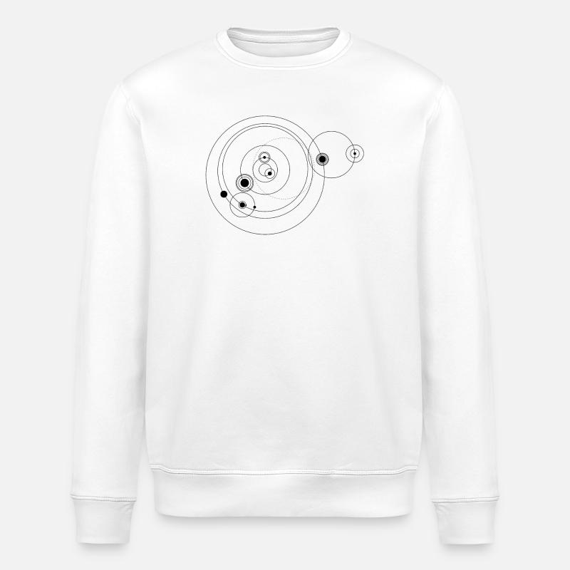 Solar system only (black) - Stanley/Stella ROLLER Unisex Organic Sweatshirt - white