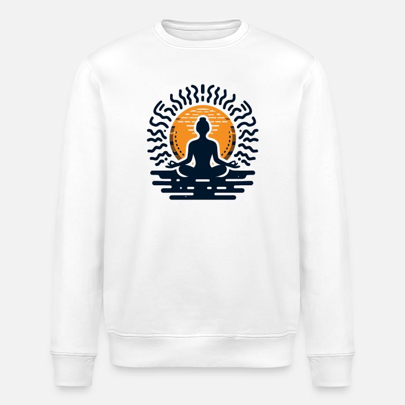 Zen Yoga – Paix Intérieure & Style - Sweat bio ROLLER Stanley/Stella Unisexe - blanc
