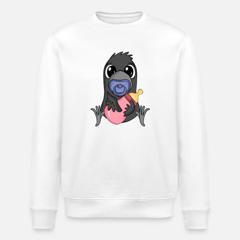 Baby Crow - Stanley/Stella ROLLER Unisex Organic Sweatshirt - white