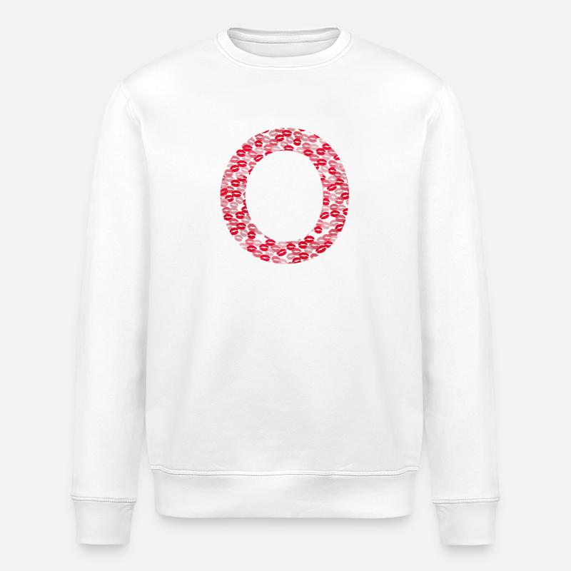 Buchstabe O - Erstes Geschenk - Stanley/Stella Unisex Bio-Sweatshirt ROLLER - Weiß