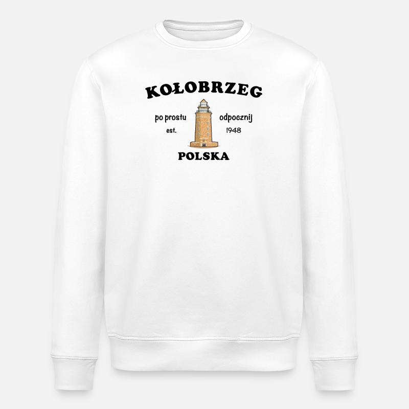 Kołobrzeg, Juste se détendre, Polonais - Sweat bio ROLLER Stanley/Stella Unisexe - blanc