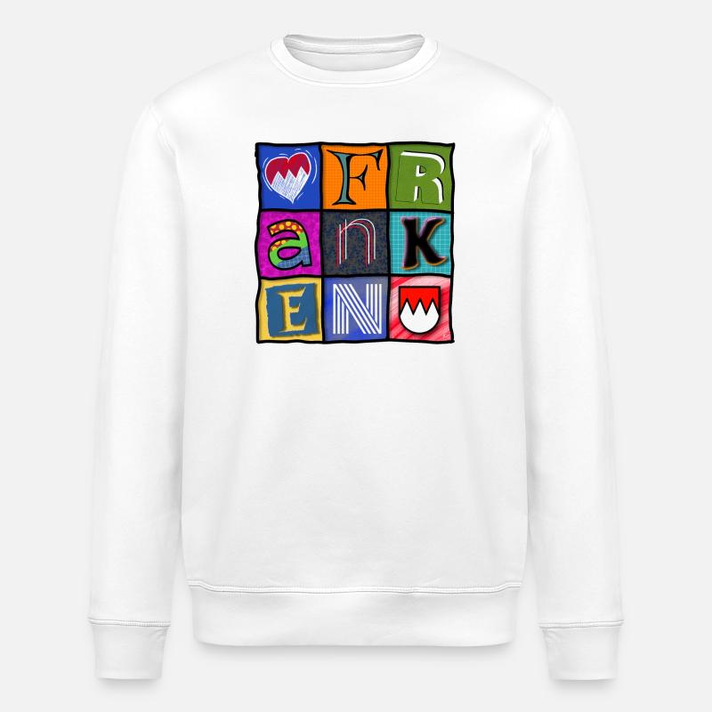 Franconia - Pop Art - Cool - Stanley/Stella ROLLER Unisex Organic Sweatshirt - white