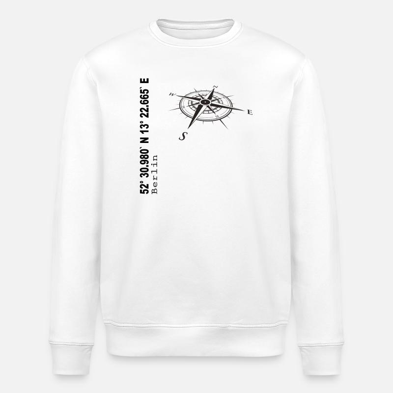 Koordinaten Berlin - Stanley/Stella Unisex Bio-Sweatshirt ROLLER - Weiß