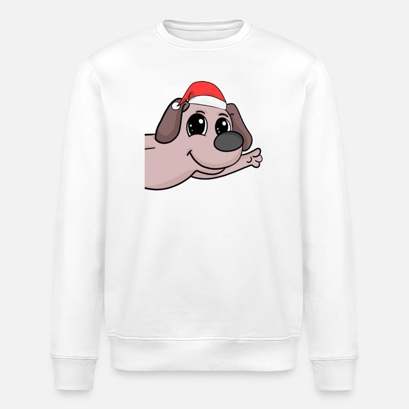 Chien Chiens de Noël - Sweat bio ROLLER Stanley/Stella Unisexe - blanc