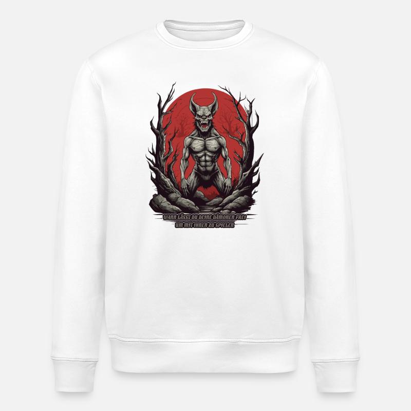 Démon de l’enfer - Sweat bio ROLLER Stanley/Stella Unisexe - blanc