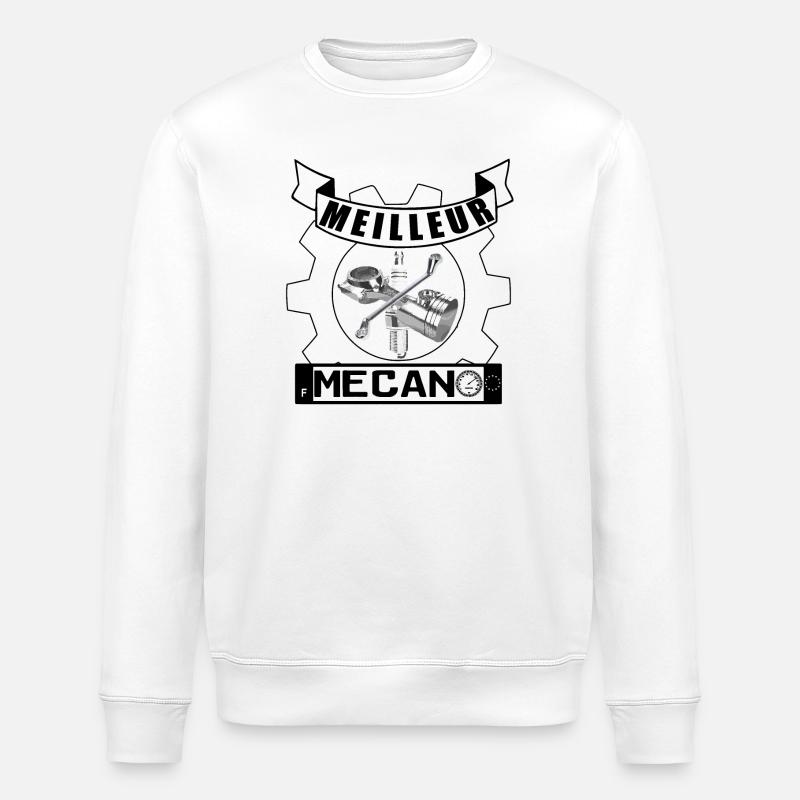 Le Meilleur mécano - Sweat bio ROLLER Stanley/Stella Unisexe - blanc