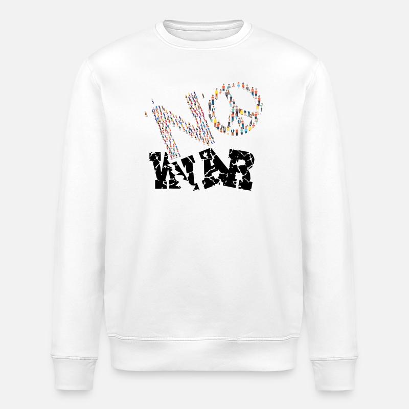 NO WAR - Sweat bio ROLLER Stanley/Stella Unisexe - blanc