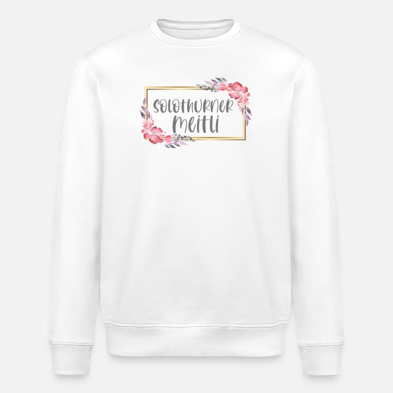 Schweiz Solothurn Mädchen Heimat Geschenk - Stanley/Stella Unisex Bio-Sweatshirt ROLLER - Weiß