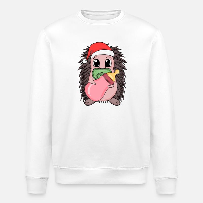 Igel Baby Weihnachten - Stanley/Stella Unisex Bio-Sweatshirt ROLLER - Weiß